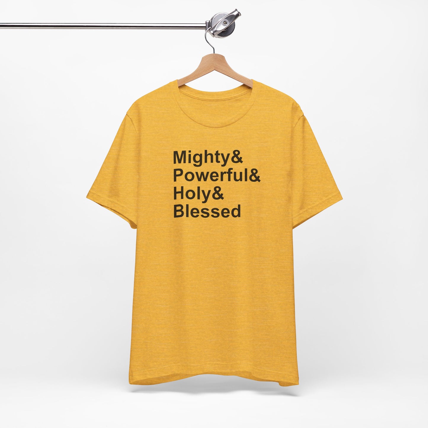 Name of Jesus T-Shirt on Heather Gold