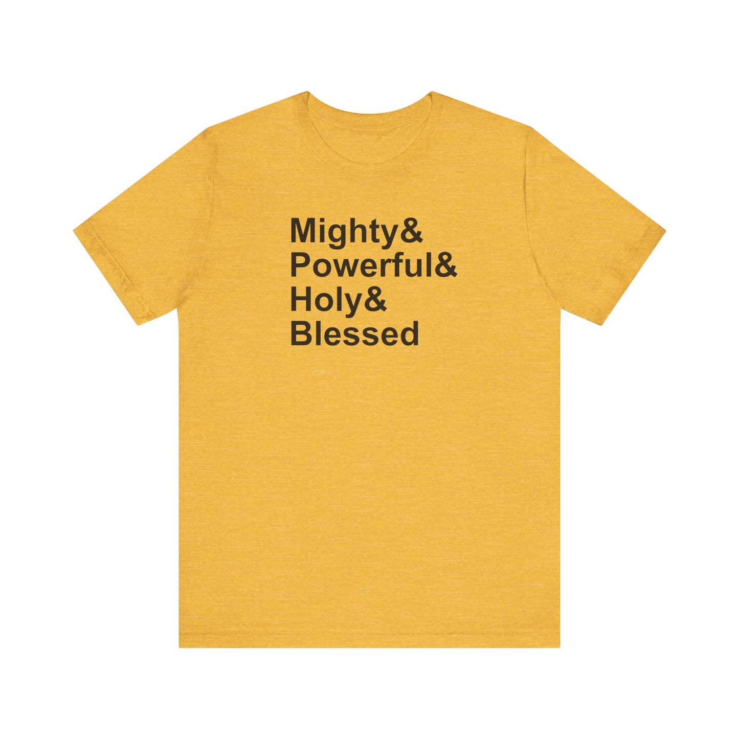 Name of Jesus T-Shirt on Heather Gold